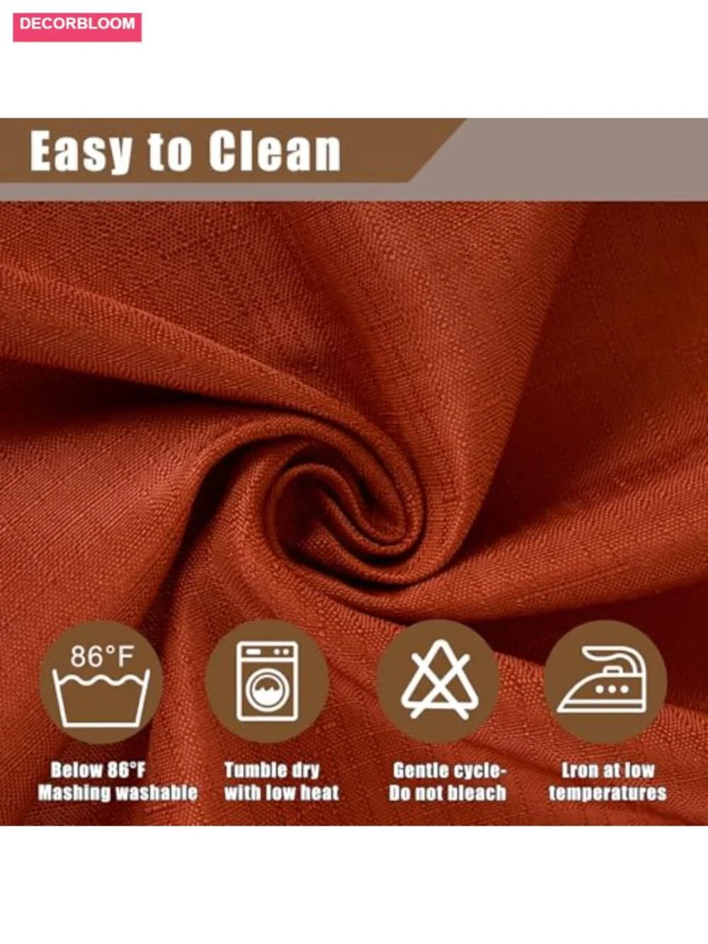 2 Pack Faux Linen Rectangle Tablecloths 54x78 Inch